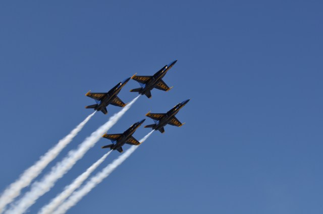 Blue Angels four jet Diamond Formation