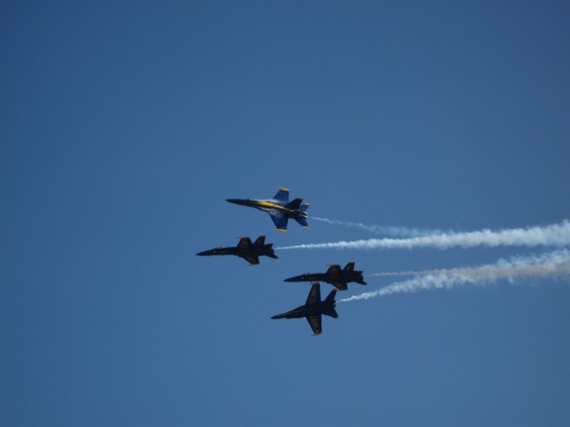 Blue Angels in the four jet Diamond Formation