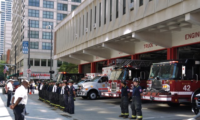September 11, 2011 Chicago Firefighters remember the 10th anniversary of 9/11.